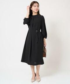 Maison de CINQ / メゾン ドゥ サンク ロング・マキシ丈ワンピース | 【小さいサイズ】ウエストベルト付きサックワンピース/洗える