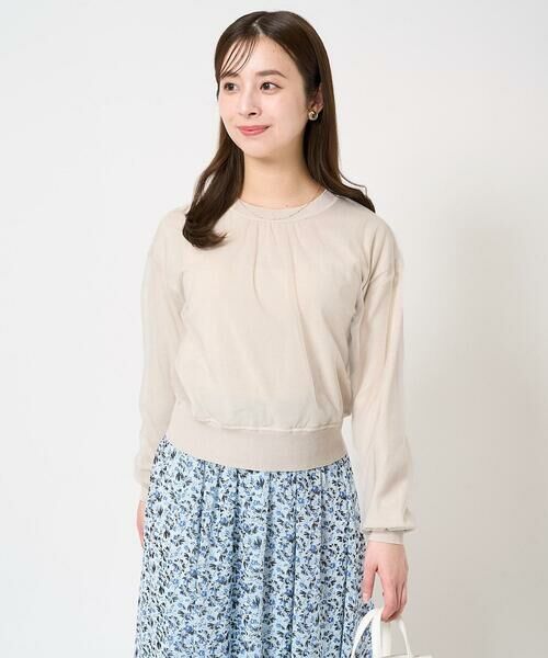 Maison de CINQ / メゾン ドゥ サンク ニット・セーター | 【小さいサイズ】重ねチュールニット/洗える | 詳細1