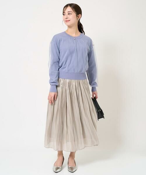 Maison de CINQ / メゾン ドゥ サンク ニット・セーター | 【小さいサイズ】重ねチュールニット/洗える | 詳細15