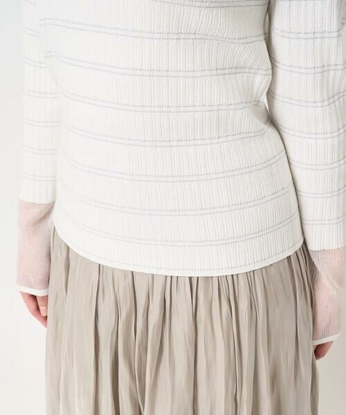 Maison de CINQ / メゾン ドゥ サンク ニット・セーター | 【小さいサイズ】ラメボーダーシアー切替えリブニット/洗える | 詳細11