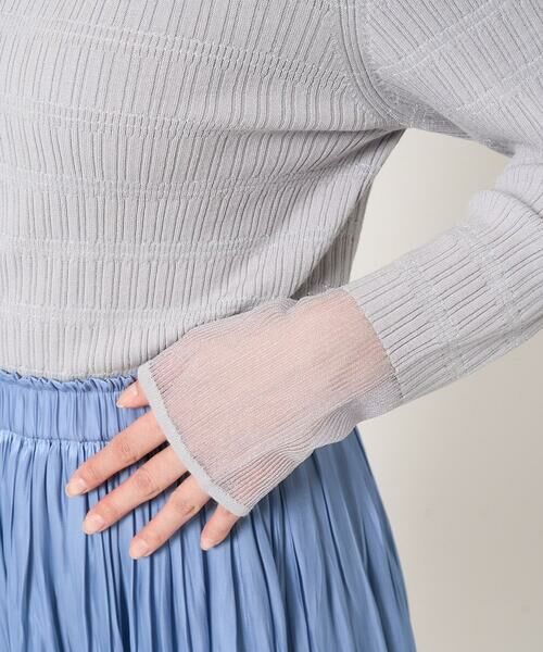 Maison de CINQ / メゾン ドゥ サンク ニット・セーター | 【小さいサイズ】ラメボーダーシアー切替えリブニット/洗える | 詳細14