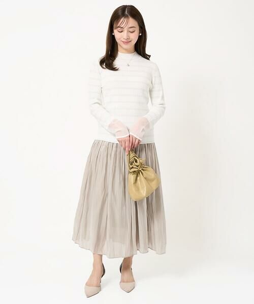 Maison de CINQ / メゾン ドゥ サンク ニット・セーター | 【小さいサイズ】ラメボーダーシアー切替えリブニット/洗える | 詳細24