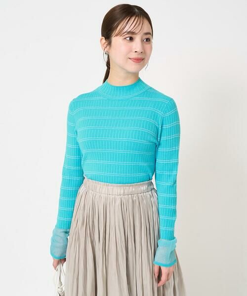 Maison de CINQ / メゾン ドゥ サンク ニット・セーター | 【小さいサイズ】ラメボーダーシアー切替えリブニット/洗える | 詳細3