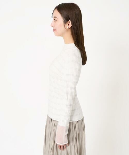 Maison de CINQ / メゾン ドゥ サンク ニット・セーター | 【小さいサイズ】ラメボーダーシアー切替えリブニット/洗える | 詳細7