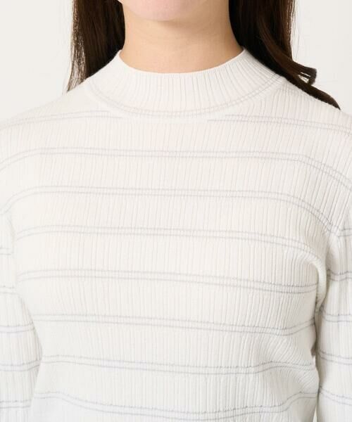 Maison de CINQ / メゾン ドゥ サンク ニット・セーター | 【小さいサイズ】ラメボーダーシアー切替えリブニット/洗える | 詳細9
