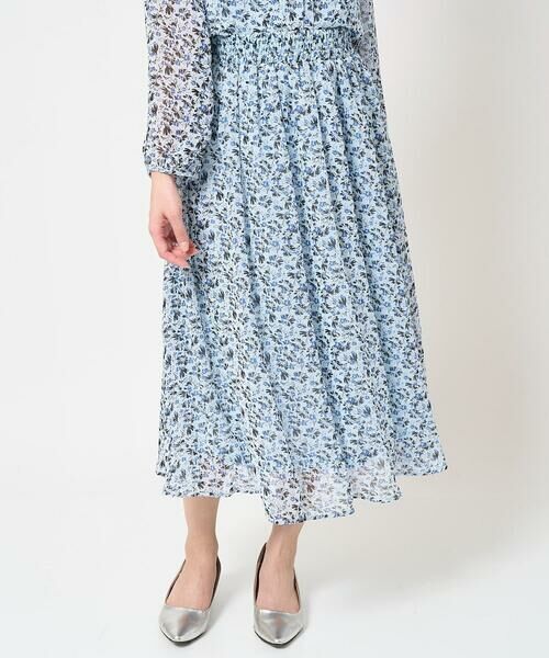 Maison de CINQ / メゾン ドゥ サンク ロング・マキシ丈スカート | 【小さいサイズ】花柄シフォンスカート/丈の長さが選べる/洗える | 詳細1
