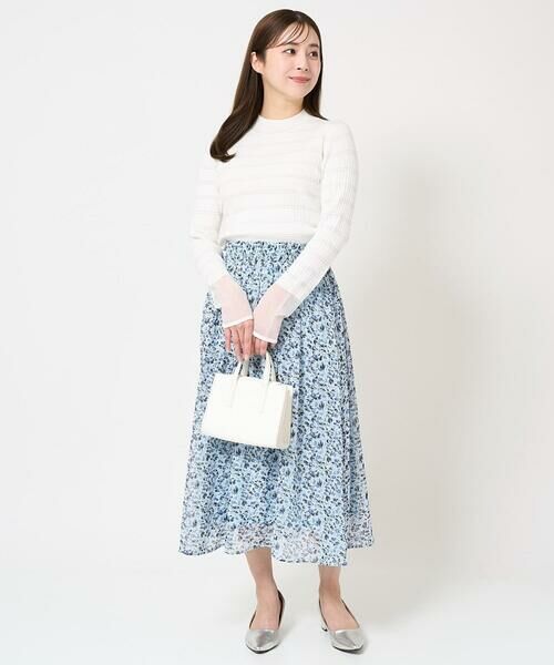 Maison de CINQ / メゾン ドゥ サンク ロング・マキシ丈スカート | 【小さいサイズ】花柄シフォンスカート/丈の長さが選べる/洗える | 詳細17