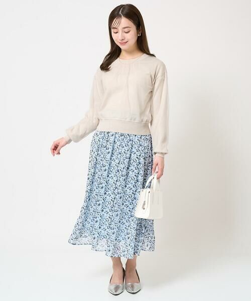 Maison de CINQ / メゾン ドゥ サンク ロング・マキシ丈スカート | 【小さいサイズ】花柄シフォンスカート/丈の長さが選べる/洗える | 詳細22