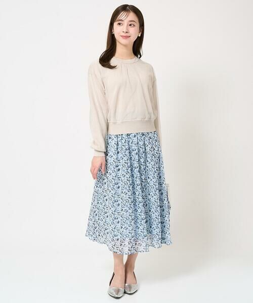 Maison de CINQ / メゾン ドゥ サンク ロング・マキシ丈スカート | 【小さいサイズ】花柄シフォンスカート/丈の長さが選べる/洗える | 詳細23