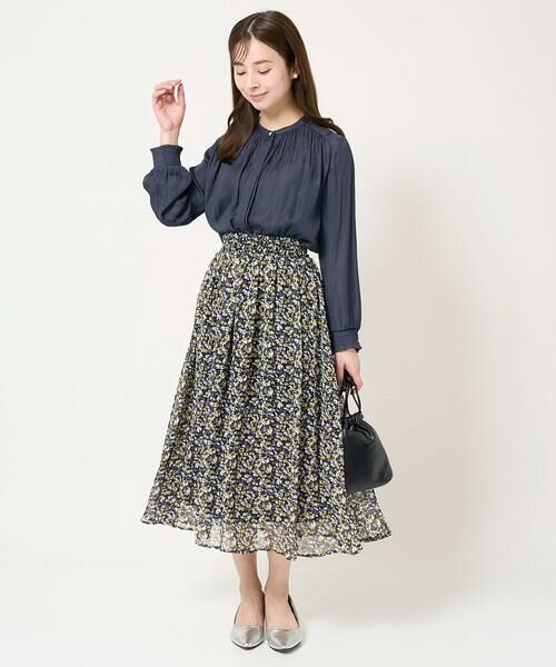 Maison de CINQ / メゾン ドゥ サンク ロング・マキシ丈スカート | 【小さいサイズ】花柄シフォンスカート/丈の長さが選べる/洗える | 詳細25