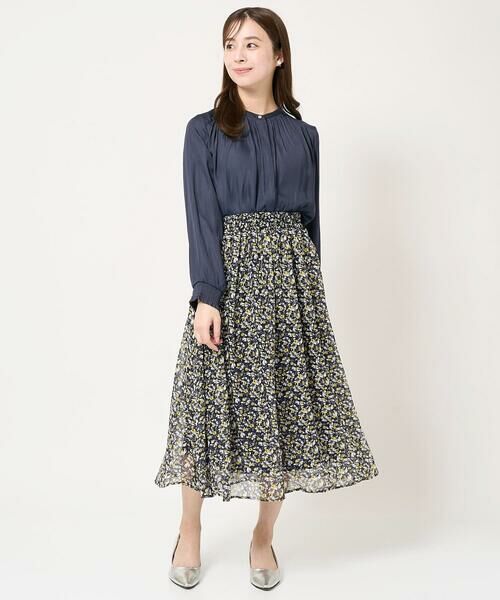 Maison de CINQ / メゾン ドゥ サンク ロング・マキシ丈スカート | 【小さいサイズ】花柄シフォンスカート/丈の長さが選べる/洗える | 詳細27