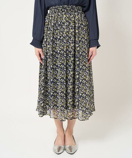 Maison de CINQ / メゾン ドゥ サンク ロング・マキシ丈スカート | 【小さいサイズ】花柄シフォンスカート/丈の長さが選べる/洗える | 詳細3
