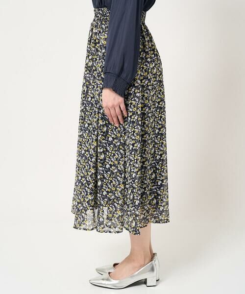Maison de CINQ / メゾン ドゥ サンク ロング・マキシ丈スカート | 【小さいサイズ】花柄シフォンスカート/丈の長さが選べる/洗える | 詳細4