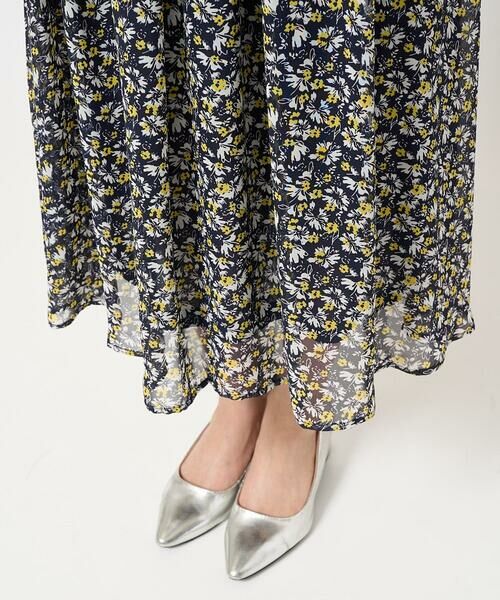 Maison de CINQ / メゾン ドゥ サンク ロング・マキシ丈スカート | 【小さいサイズ】花柄シフォンスカート/丈の長さが選べる/洗える | 詳細7