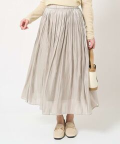 Maison de CINQ / メゾン ドゥ サンク ロング・マキシ丈スカート | 【小さいサイズ】シャイニーサテンスカート/洗える