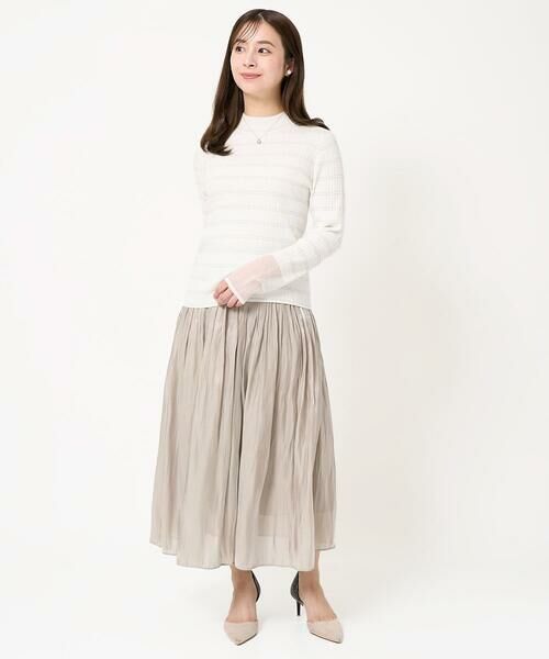 Maison de CINQ / メゾン ドゥ サンク ロング・マキシ丈スカート | 【小さいサイズ】シャイニーサテンスカート/洗える | 詳細23