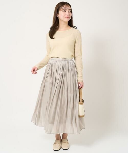 Maison de CINQ / メゾン ドゥ サンク ロング・マキシ丈スカート | 【小さいサイズ】シャイニーサテンスカート/洗える | 詳細26