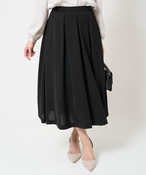 Maison de CINQ / メゾン ドゥ サンク ロング・マキシ丈スカート | 【小さいサイズ】タックフレアースカート/洗える | 詳細1