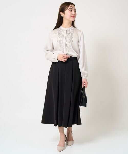 Maison de CINQ / メゾン ドゥ サンク ロング・マキシ丈スカート | 【小さいサイズ】タックフレアースカート/洗える | 詳細14