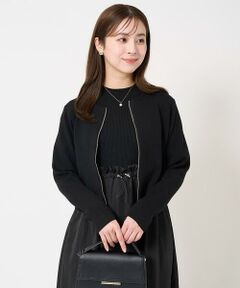 Maison de CINQ / メゾン ドゥ サンク その他アウター | 【小さいサイズ】ジップアップニットブルゾン/洗える/セットアップ対応