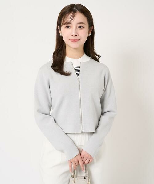 Maison de CINQ / メゾン ドゥ サンク その他アウター | 【小さいサイズ】ジップアップニットブルゾン/洗える/セットアップ対応 | 詳細2