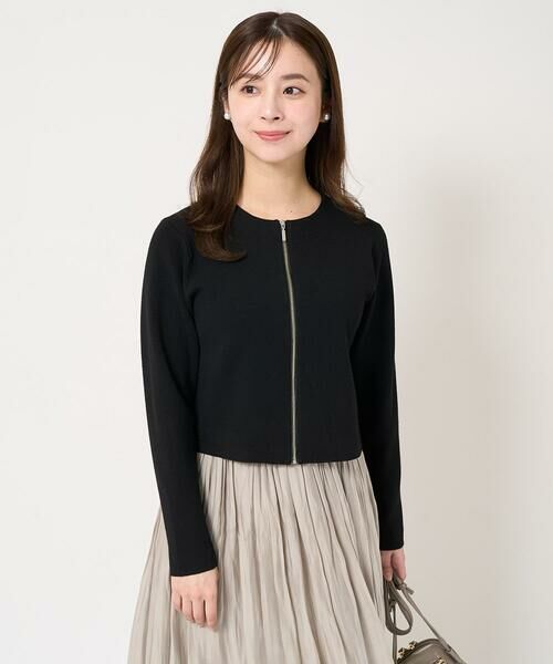 Maison de CINQ / メゾン ドゥ サンク その他アウター | 【小さいサイズ】ジップアップニットブルゾン/洗える/セットアップ対応 | 詳細3