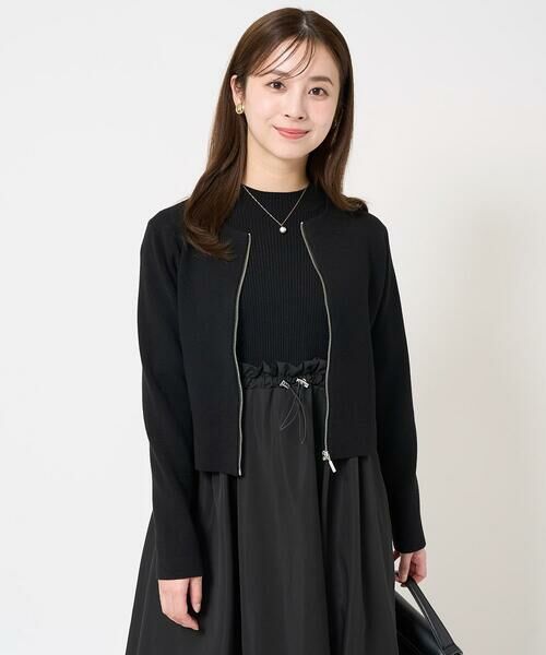 Maison de CINQ / メゾン ドゥ サンク その他アウター | 【小さいサイズ】ジップアップニットブルゾン/洗える/セットアップ対応 | 詳細4