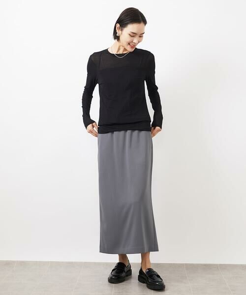 Maison de CINQ / メゾン ドゥ サンク ロング・マキシ丈スカート | [小さいサイズ]ペンシルスカート(セットアップ対応/洗える) | 詳細29