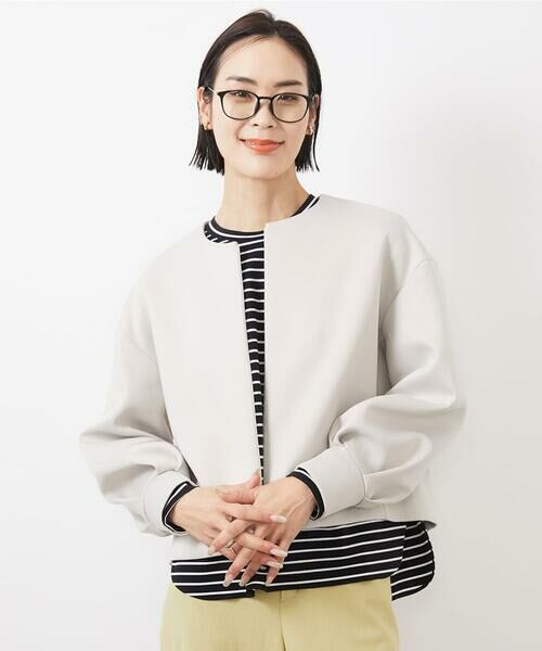 Maison de CINQ / メゾン ドゥ サンク カットソー | [小さいサイズ]2WAYジップカーデプルオーバー | 詳細4