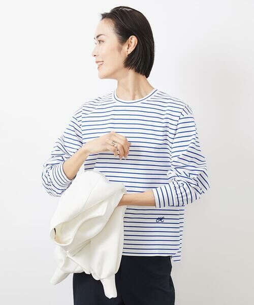 Maison de CINQ / メゾン ドゥ サンク カットソー | [小さいサイズ]ワンポイント刺繍ロングスリーブカットソー | 詳細8