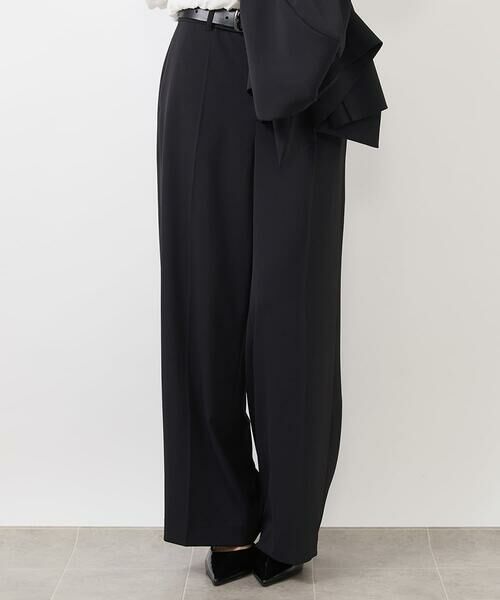 Maison de CINQ / メゾン ドゥ サンク その他パンツ | [小さいサイズ]ツイルワイドパンツ(多機能素材/セットアップ対応/洗える) | 詳細1