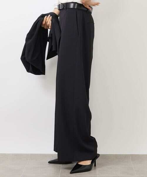 Maison de CINQ / メゾン ドゥ サンク その他パンツ | [小さいサイズ]ツイルワイドパンツ(多機能素材/セットアップ対応/洗える) | 詳細2