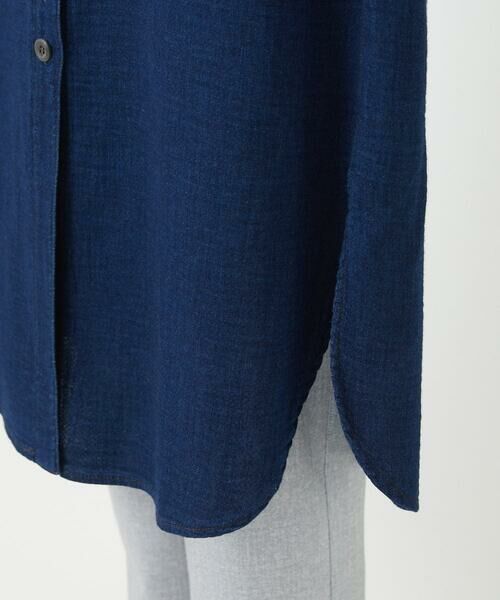 Maison de CINQ / メゾン ドゥ サンク シャツ・ブラウス | 二重織ガーゼデニムロングブラウス | 詳細10