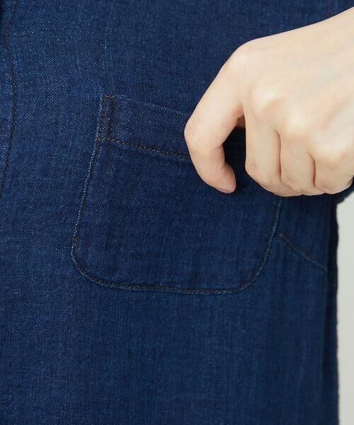 Maison de CINQ / メゾン ドゥ サンク シャツ・ブラウス | 二重織ガーゼデニムロングブラウス | 詳細12