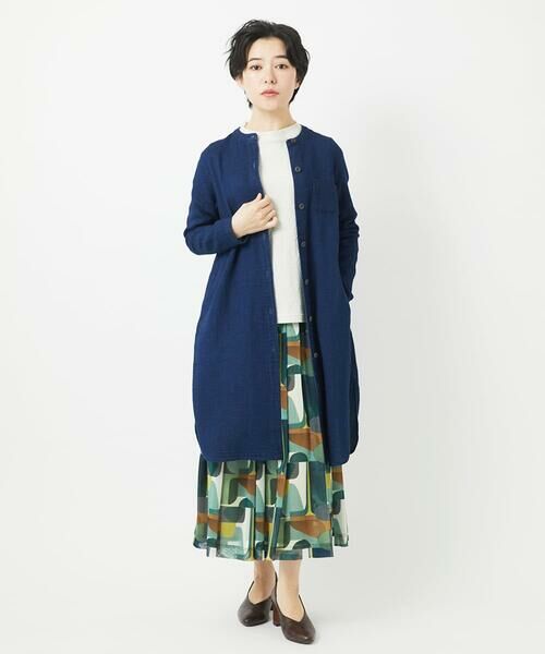 Maison de CINQ / メゾン ドゥ サンク シャツ・ブラウス | 二重織ガーゼデニムロングブラウス | 詳細18