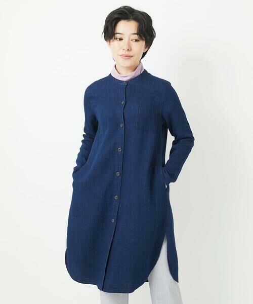 Maison de CINQ / メゾン ドゥ サンク シャツ・ブラウス | 二重織ガーゼデニムロングブラウス | 詳細3