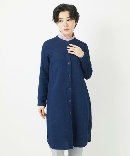 Maison de CINQ / メゾン ドゥ サンク シャツ・ブラウス | 二重織ガーゼデニムロングブラウス | 詳細4