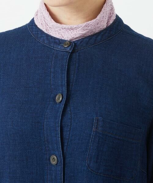 Maison de CINQ / メゾン ドゥ サンク シャツ・ブラウス | 二重織ガーゼデニムロングブラウス | 詳細8
