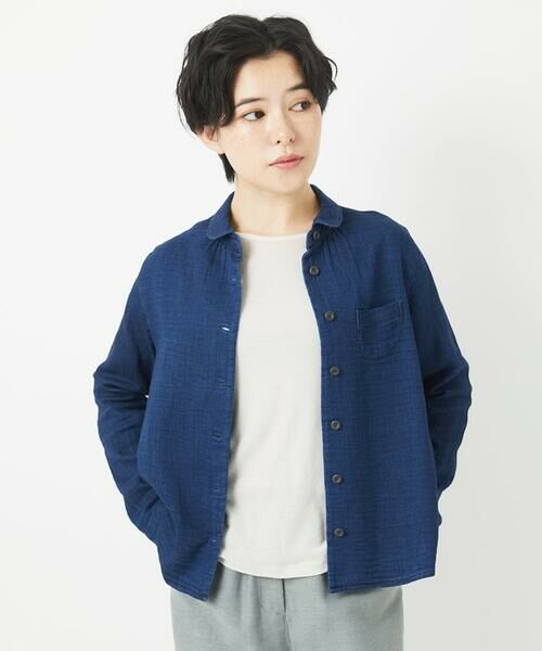 Maison de CINQ / メゾン ドゥ サンク シャツ・ブラウス | 二重織ガーゼデニムブラウス | 詳細1