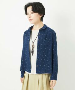 Maison de CINQ / メゾン ドゥ サンク シャツ・ブラウス | 二重織ガーゼデニムドットブラウス