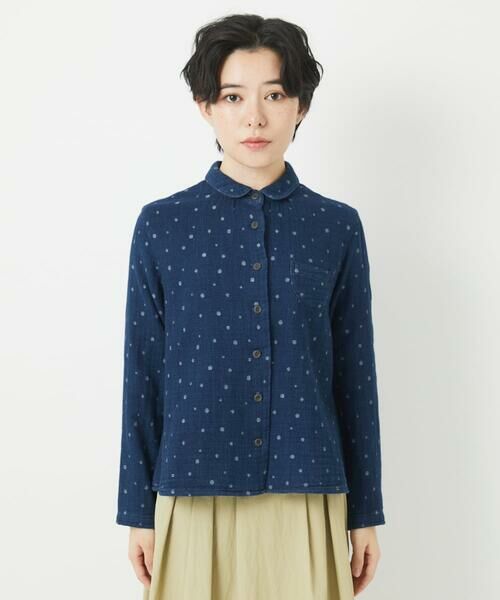 Maison de CINQ / メゾン ドゥ サンク シャツ・ブラウス | 二重織ガーゼデニムドットブラウス | 詳細3