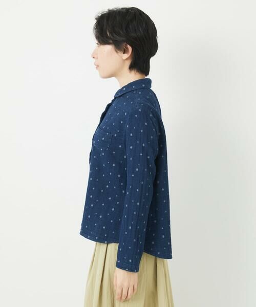 Maison de CINQ / メゾン ドゥ サンク シャツ・ブラウス | 二重織ガーゼデニムドットブラウス | 詳細4