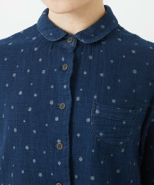 Maison de CINQ / メゾン ドゥ サンク シャツ・ブラウス | 二重織ガーゼデニムドットブラウス | 詳細6