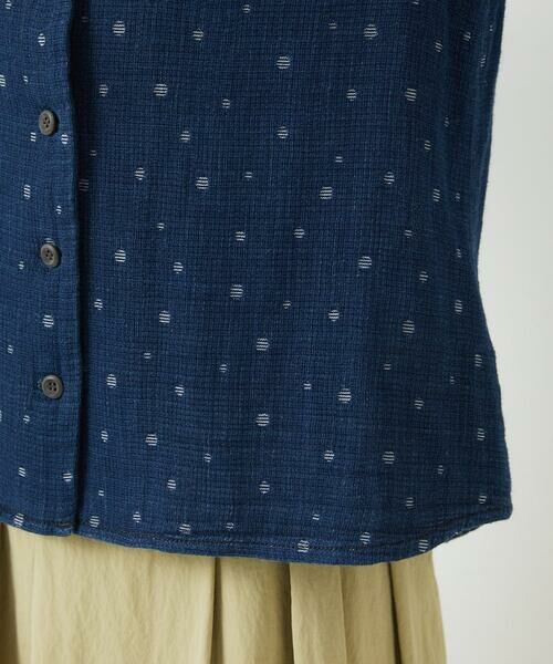 Maison de CINQ / メゾン ドゥ サンク シャツ・ブラウス | 二重織ガーゼデニムドットブラウス | 詳細8