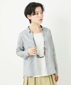 Maison de CINQ / メゾン ドゥ サンク シャツ・ブラウス | [日本製]シャーリングシャンブレーブラウス