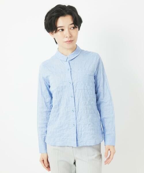 Maison de CINQ / メゾン ドゥ サンク シャツ・ブラウス | [日本製]シャーリングシャンブレーブラウス | 詳細1