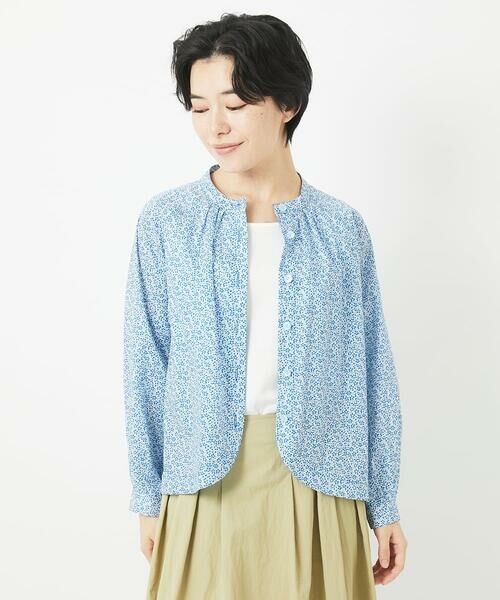 Maison de CINQ / メゾン ドゥ サンク シャツ・ブラウス | LIBERTYプリントシャツブラウス（WALTER'S MEADOW） | 詳細1