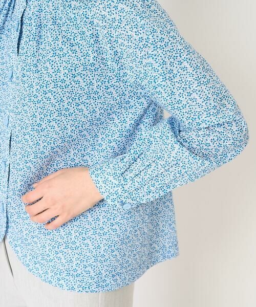 Maison de CINQ / メゾン ドゥ サンク シャツ・ブラウス | LIBERTYプリントシャツブラウス（WALTER'S MEADOW） | 詳細10