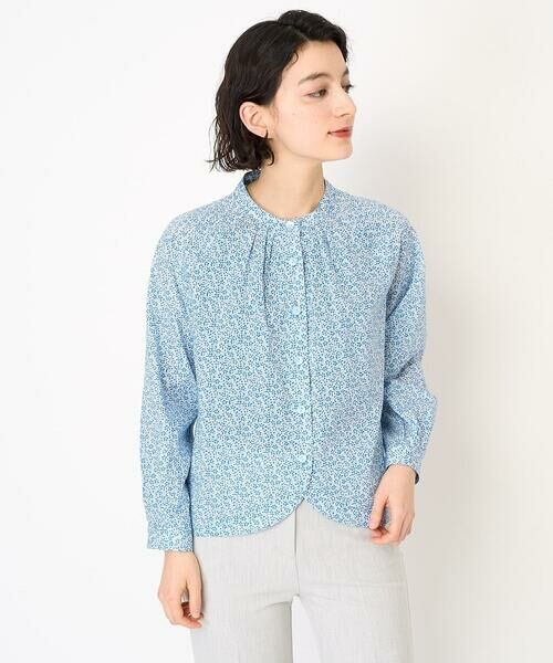 Maison de CINQ / メゾン ドゥ サンク シャツ・ブラウス | LIBERTYプリントシャツブラウス（WALTER'S MEADOW） | 詳細2