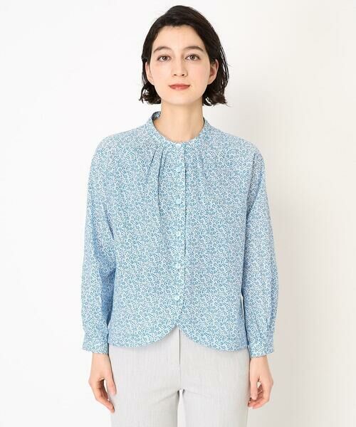 Maison de CINQ / メゾン ドゥ サンク シャツ・ブラウス | LIBERTYプリントシャツブラウス（WALTER'S MEADOW） | 詳細6
